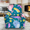 Rainbow Narwhal Pattern Print Recliner Cover-grizzshop