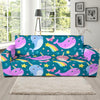 Rainbow Narwhal Pattern Print Sofa Covers-grizzshop