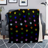 Rainbow Paw LGBT Print Pattern Paw Print Blanket-grizzshop