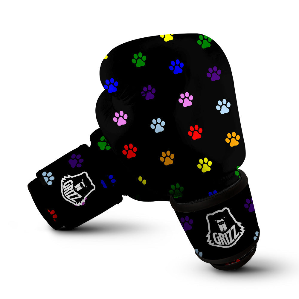 Rainbow Paw LGBT Print Pattern Paw Print Boxing Gloves-grizzshop