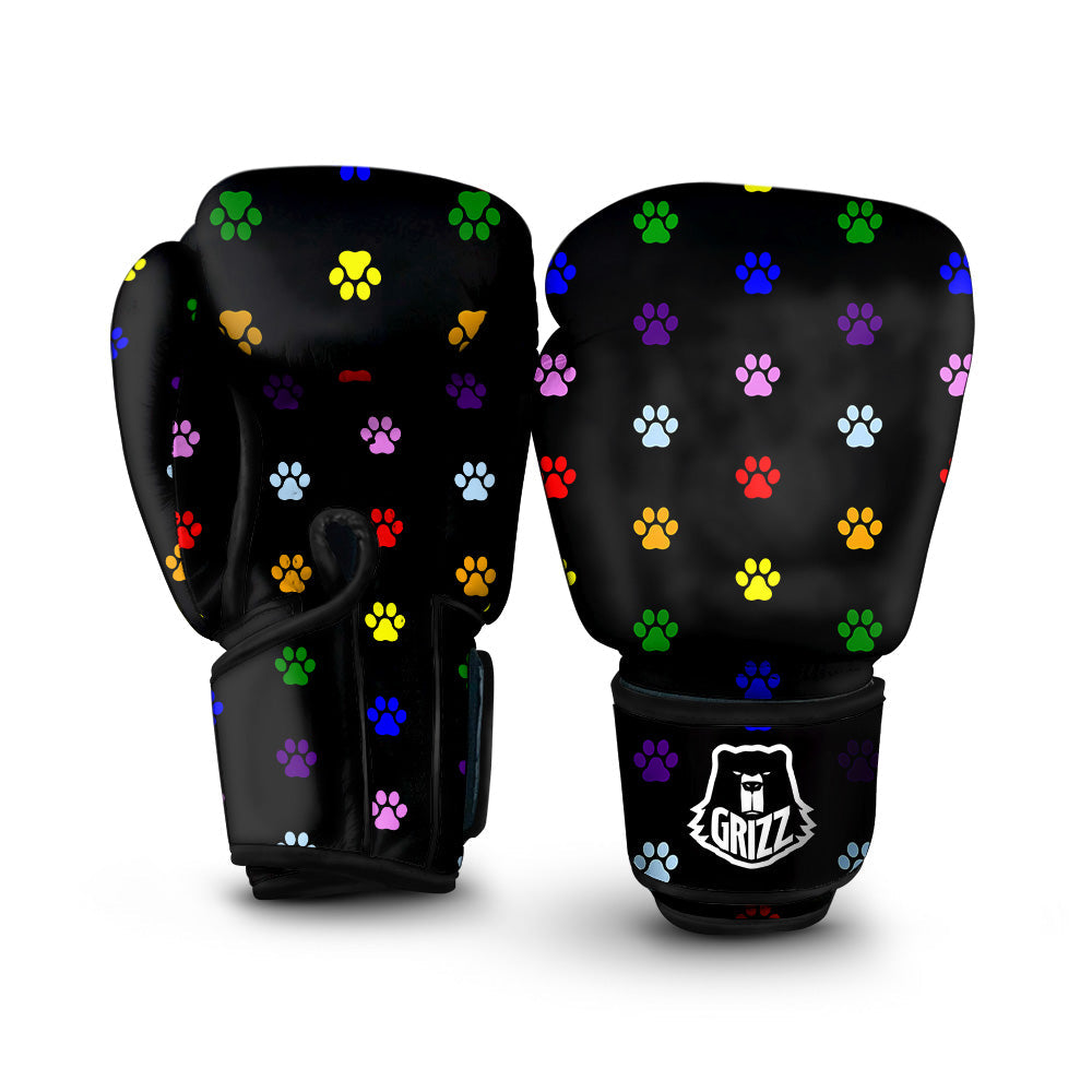 Rainbow Paw LGBT Print Pattern Paw Print Boxing Gloves-grizzshop