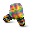 Rainbow Plaid LGBT Pride Print Pattern Boxing Gloves-grizzshop