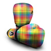 Rainbow Plaid LGBT Pride Print Pattern Boxing Gloves-grizzshop