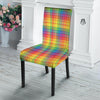 Rainbow Plaid LGBT Pride Print Pattern Dining Chair Slipcover-grizzshop
