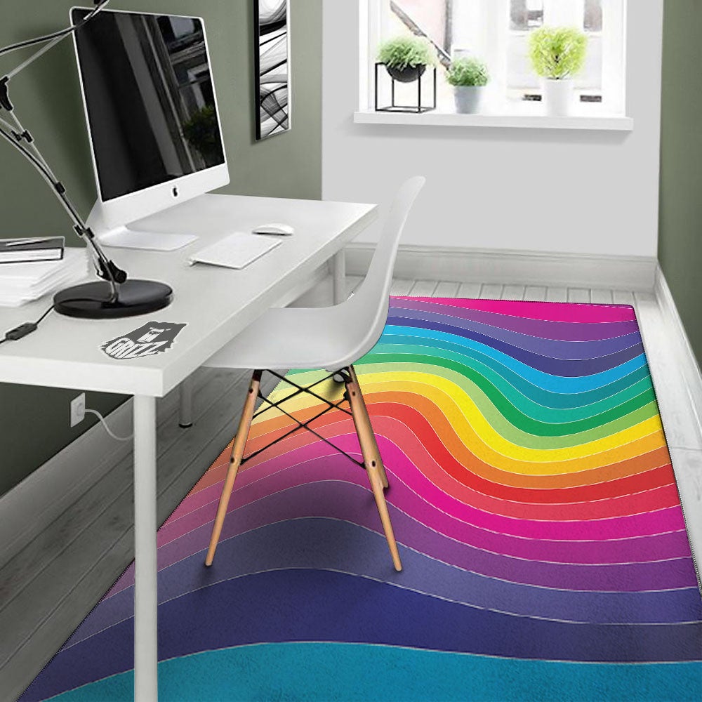 Rainbow Print Floor Mat-grizzshop