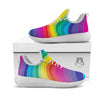 Rainbow Print White Athletic Shoes-grizzshop