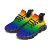 Rainbow Rays LGBT Pride Print Black Running Shoes-grizzshop