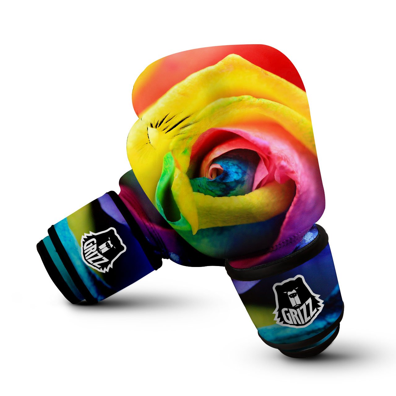 Rainbow Roses LGBT Pride Print Boxing Gloves-grizzshop