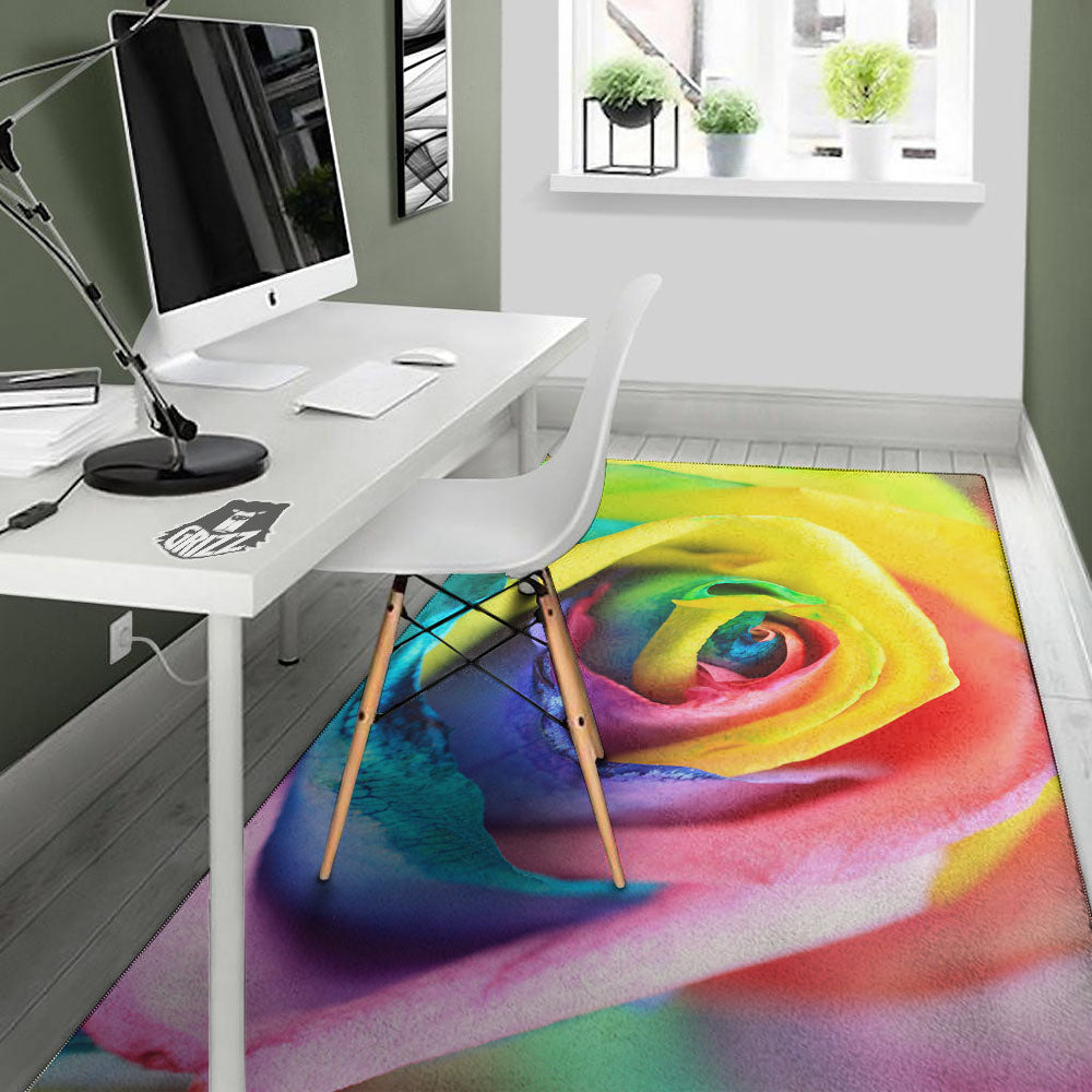 Rainbow Roses LGBT Pride Print Floor Mat-grizzshop