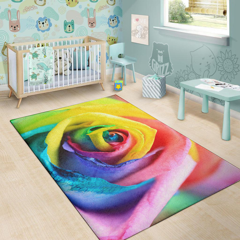 Rainbow Roses LGBT Pride Print Floor Mat-grizzshop