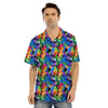 Rainbow Roses LGBT Pride Print Pattern Men's Hawaiian Shirt-grizzshop