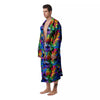 Rainbow Roses LGBT Pride Print Pattern Men's Robe-grizzshop