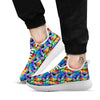 Rainbow Roses LGBT Pride Print Pattern White Athletic Shoes-grizzshop