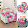 Rainbow Tie Dye Armchair Cover-grizzshop