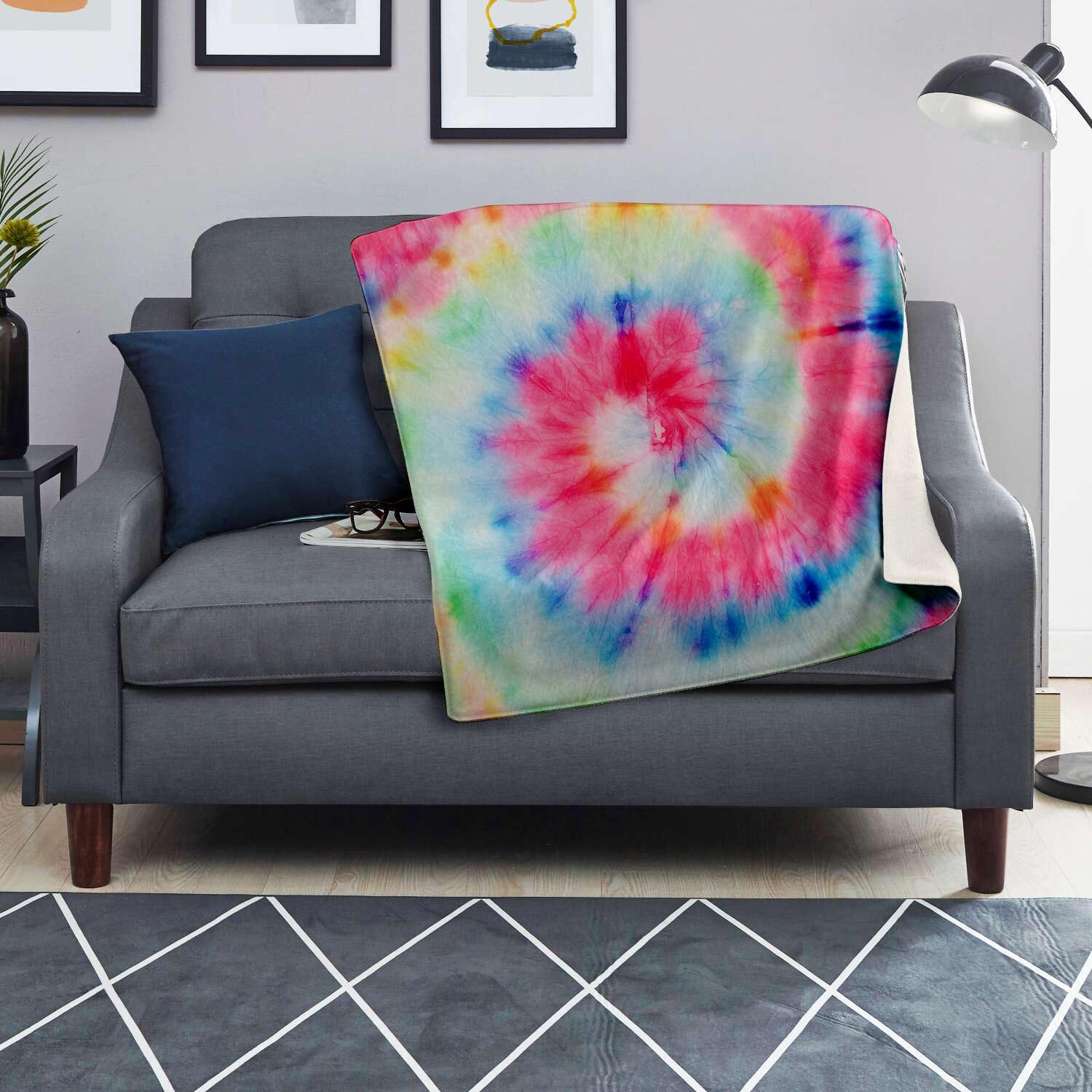 Rainbow Tie Dye Blanket-grizzshop