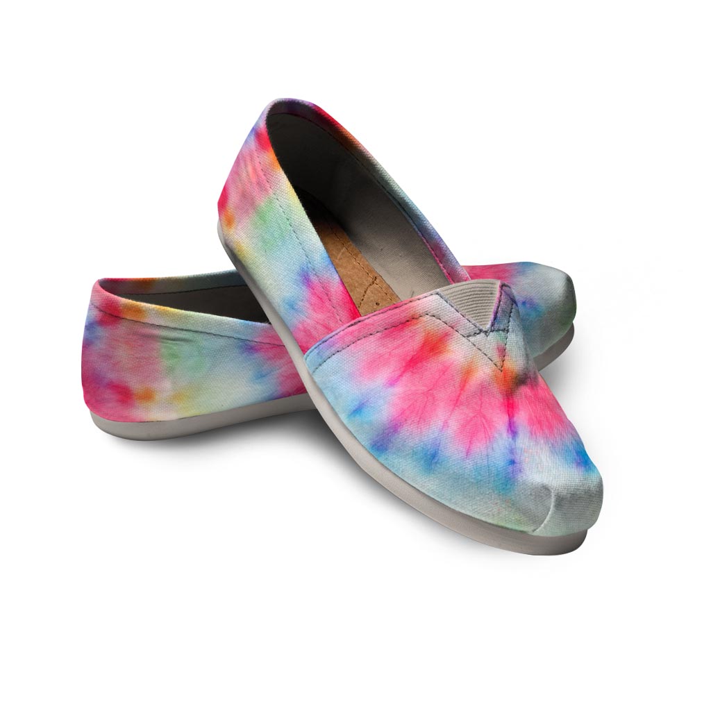 Rainbow Tie Dye Canvas Shoes-grizzshop