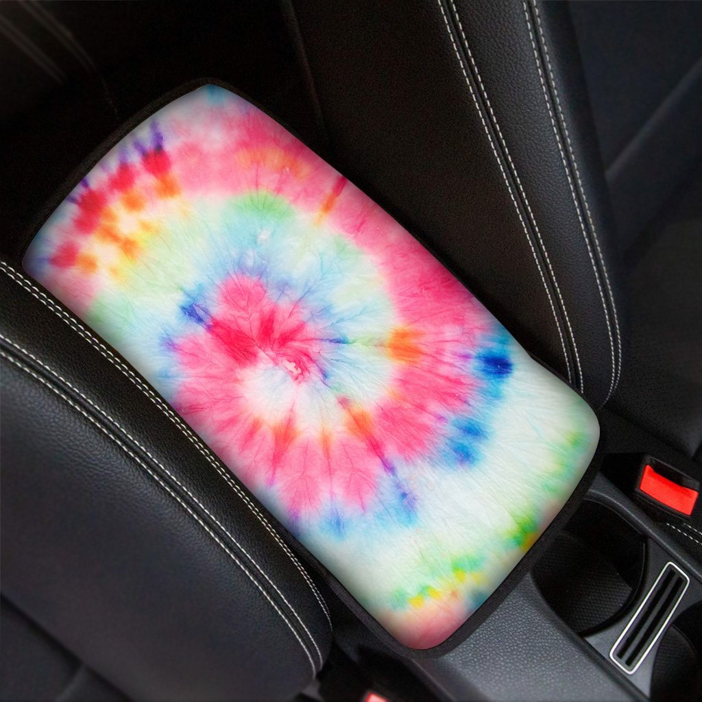 Rainbow Tie Dye Car Console Cover-grizzshop