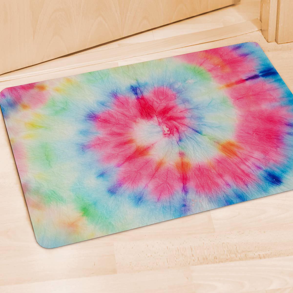 Rainbow Tie Dye Door Mat-grizzshop