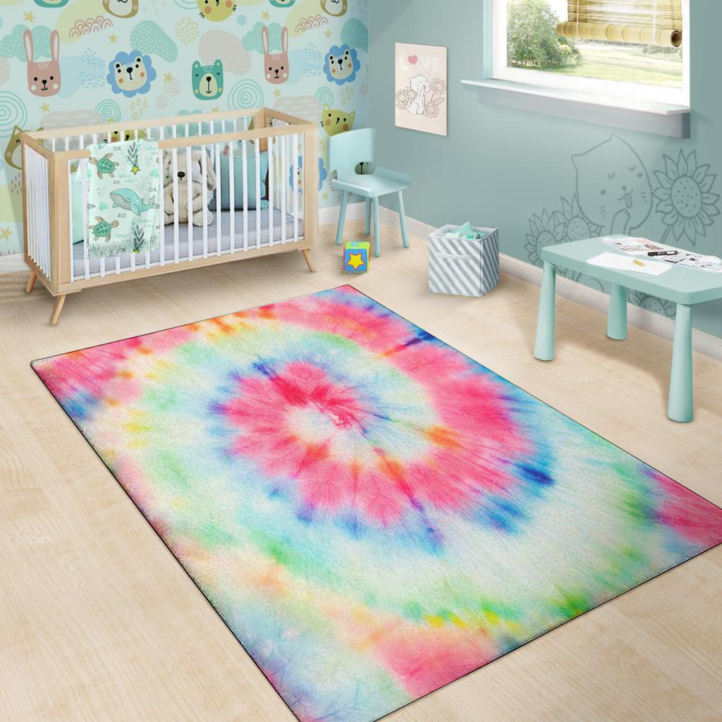 Rainbow Tie Dye Floor Mat-grizzshop