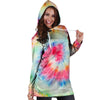 Rainbow Tie Dye Hoodie Dress-grizzshop