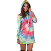 Rainbow Tie Dye Hoodie Dress-grizzshop