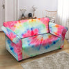 Rainbow Tie Dye Loveseat Cover-grizzshop