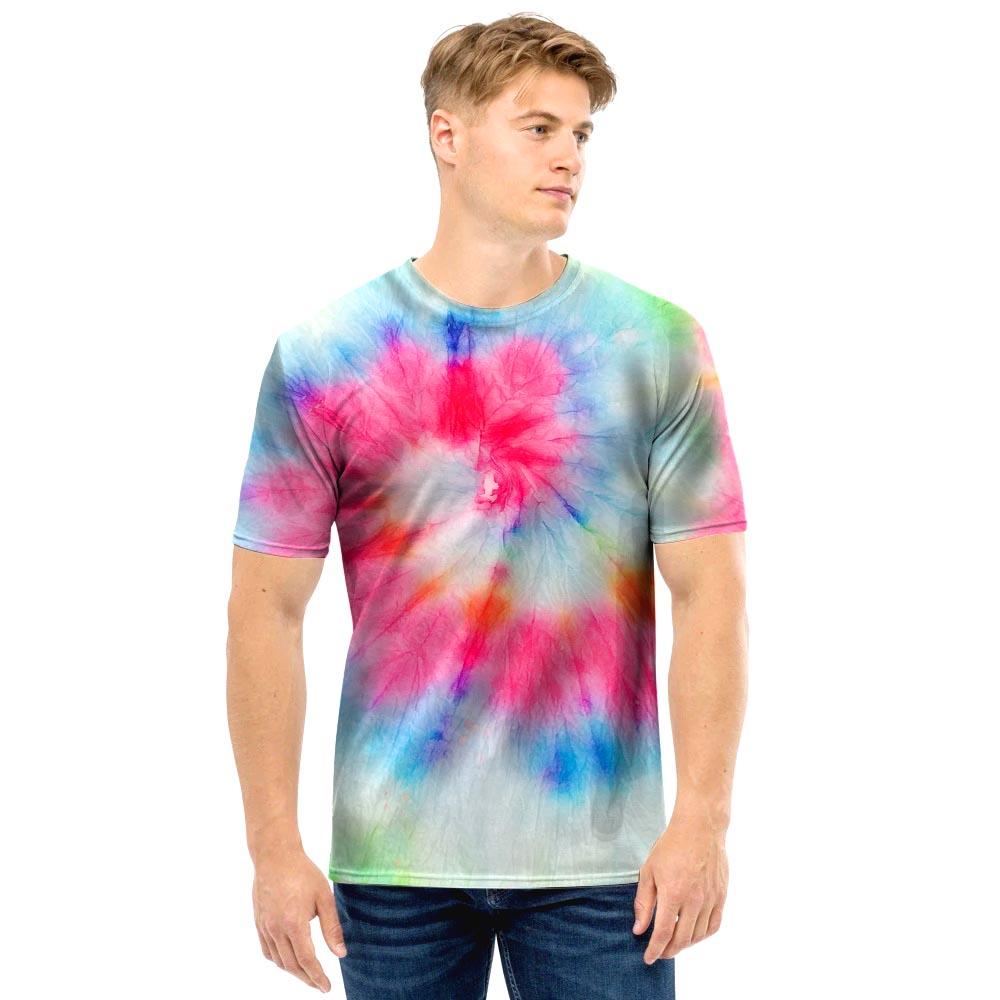 Rainbow Tie Dye Men T Shirt-grizzshop