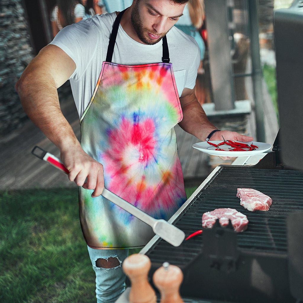 Rainbow Tie Dye Men's Apron-grizzshop