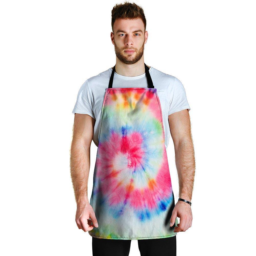 Rainbow Tie Dye Men's Apron-grizzshop