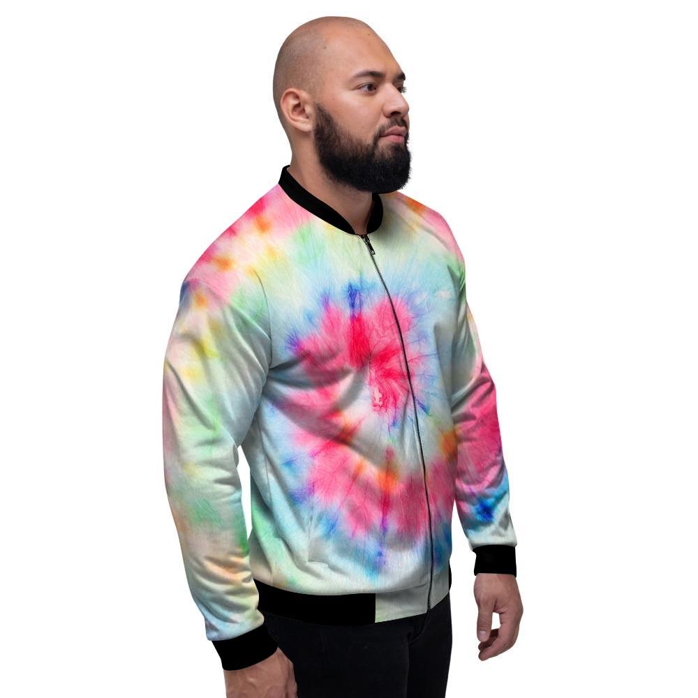 Rainbow Tie Dye Men's Bomber Jacket-grizzshop