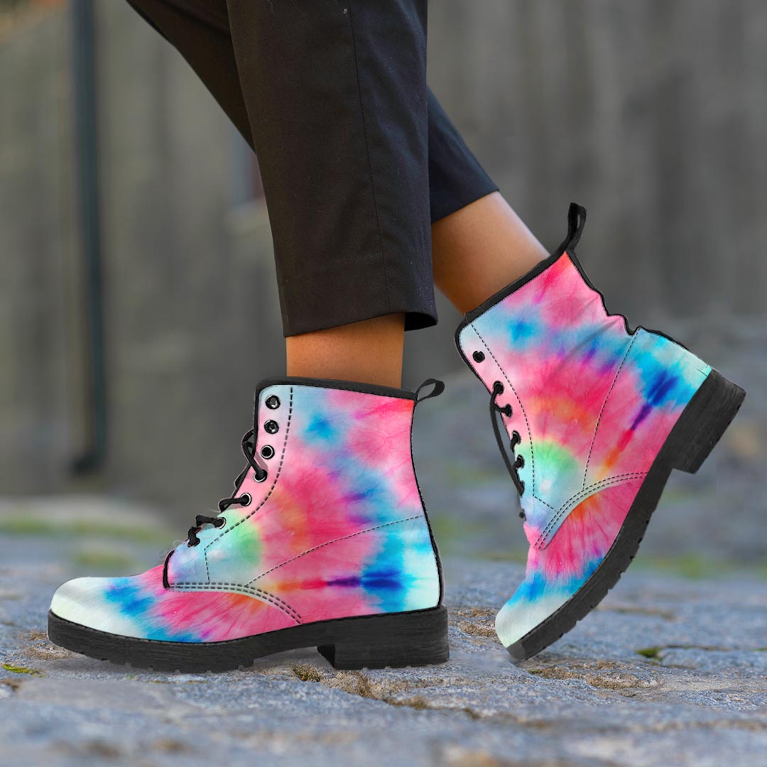 Rainbow Tie Dye Men's Boots-grizzshop