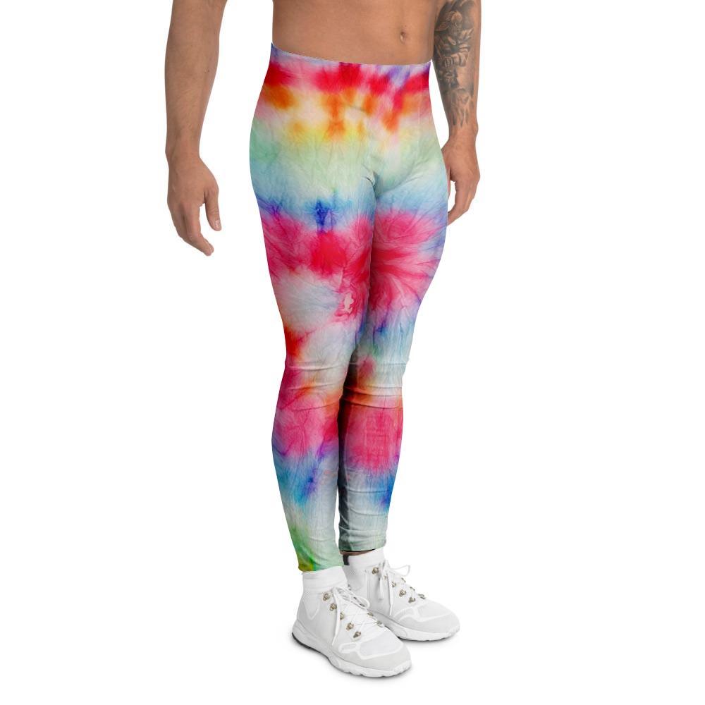 Rainbow Tie Dye Men's Leggings-grizzshop