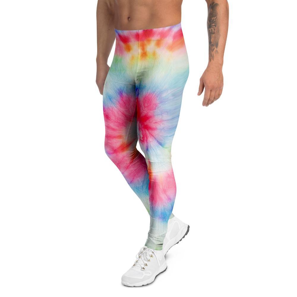 Rainbow Tie Dye Men's Leggings-grizzshop