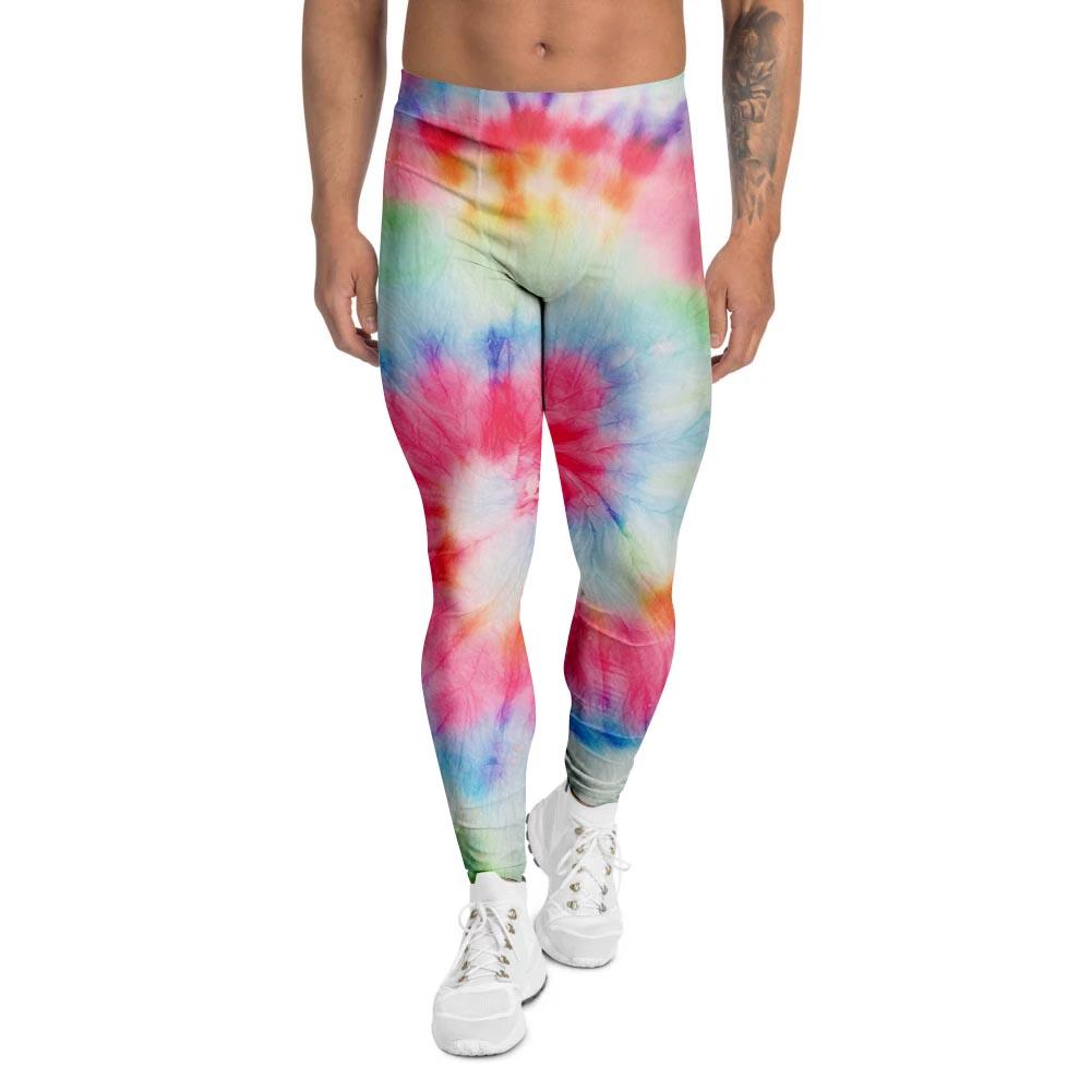 Rainbow Tie Dye Men's Leggings-grizzshop