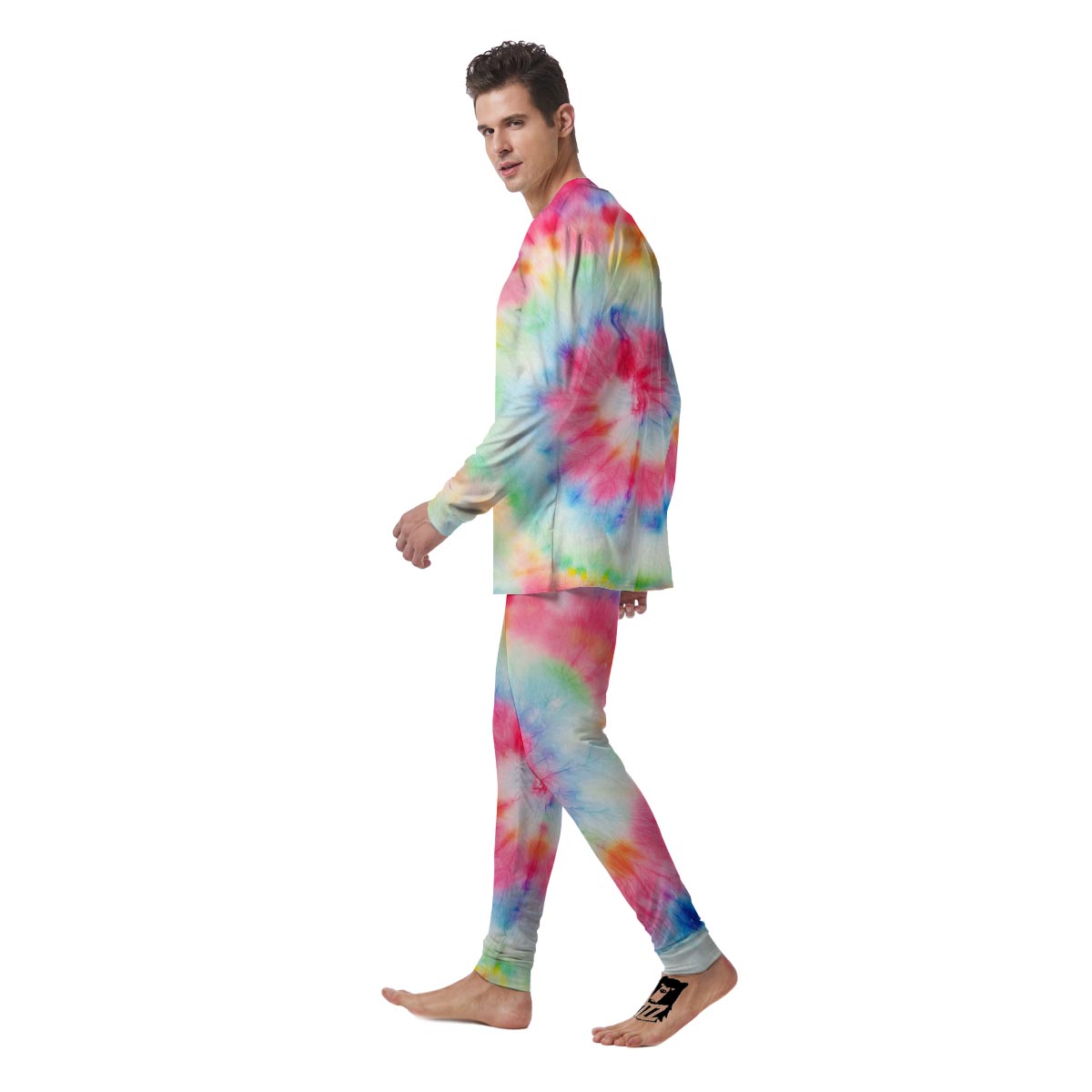 Rainbow Tie Dye Men's Pajamas-grizzshop