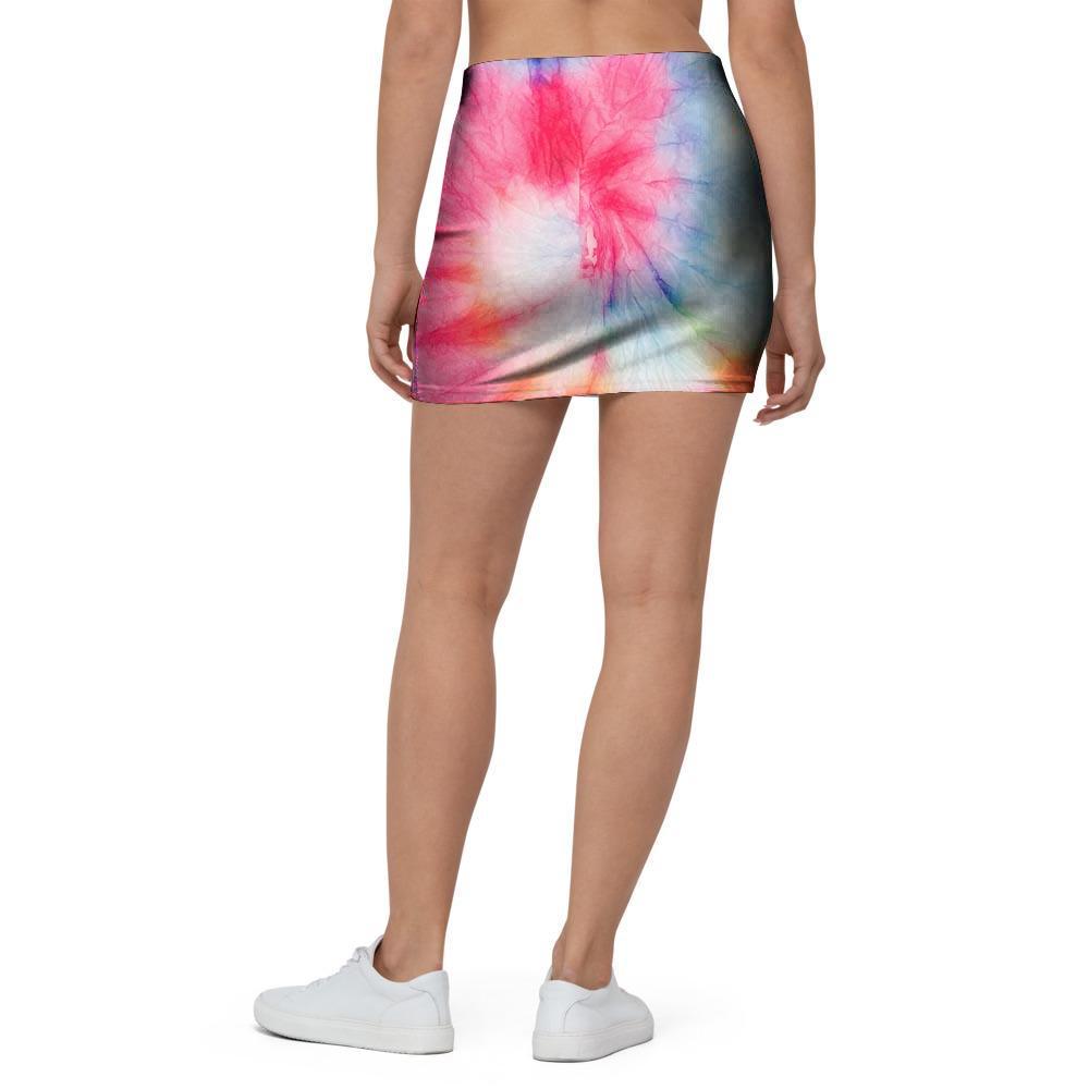 Rainbow Tie Dye Mini Skirt-grizzshop