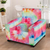 Rainbow Tie Dye Print Armchair Cover-grizzshop