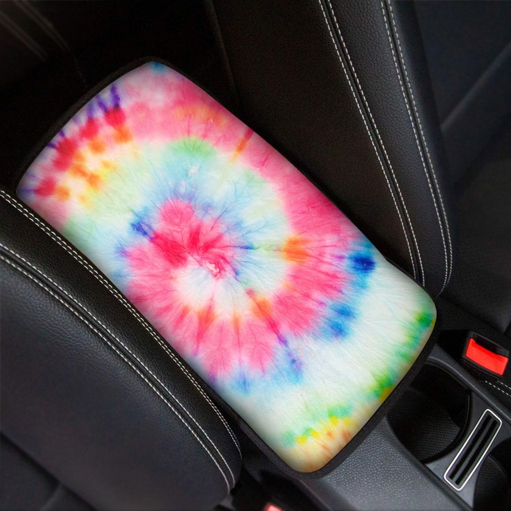 Rainbow Tie Dye Print Car Console Cover-grizzshop