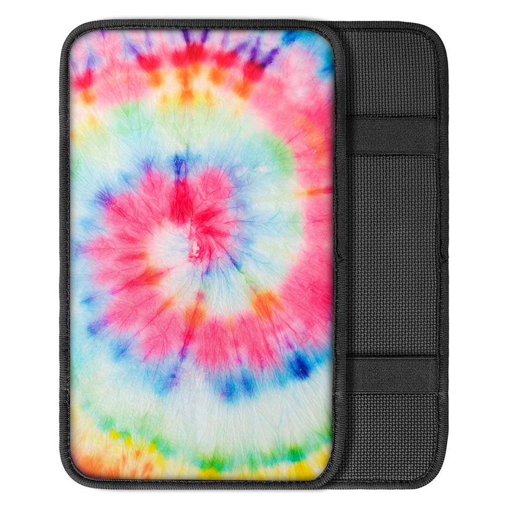 Rainbow Tie Dye Print Car Console Cover-grizzshop