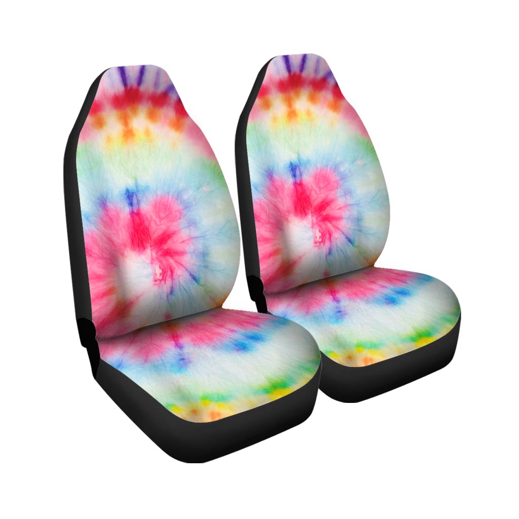 Rainbow Tie Dye Print Car Seat Covers-grizzshop