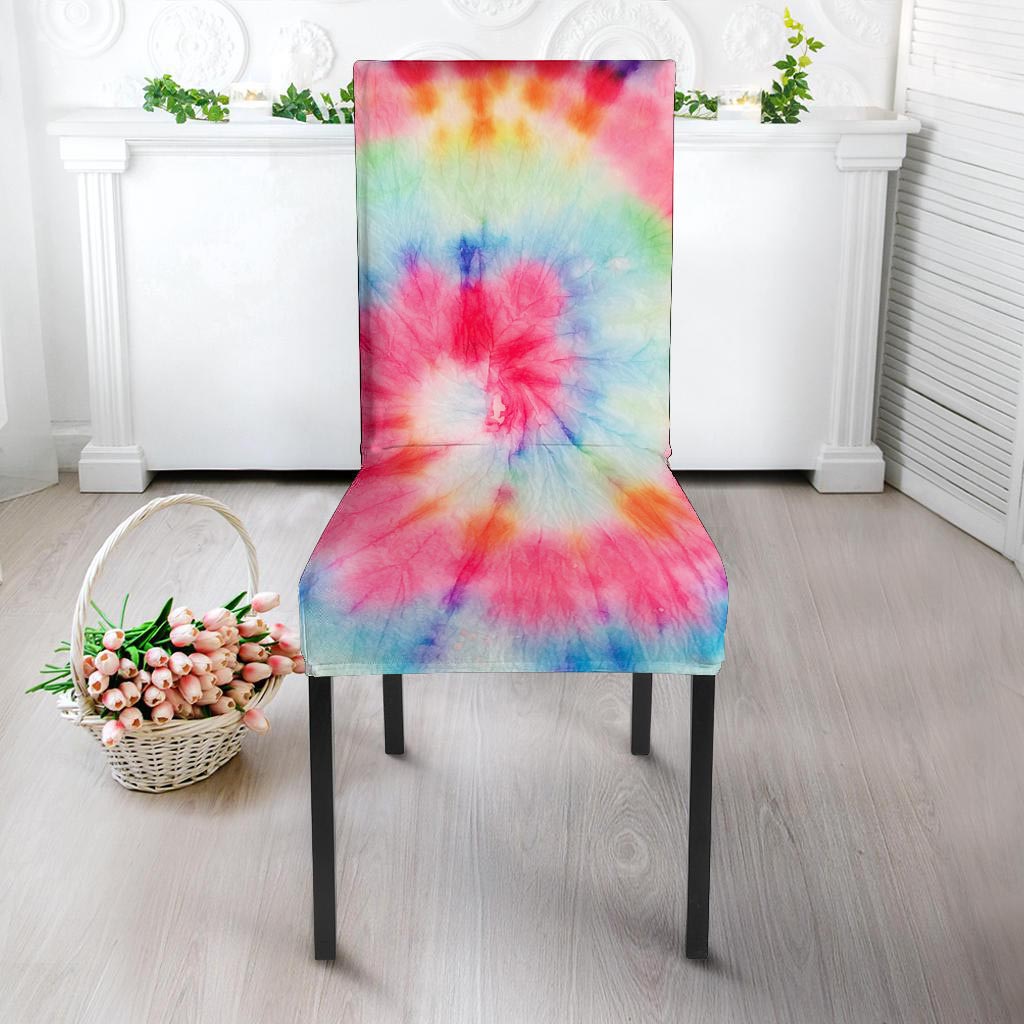 Rainbow Tie Dye Print Chair Cover-grizzshop
