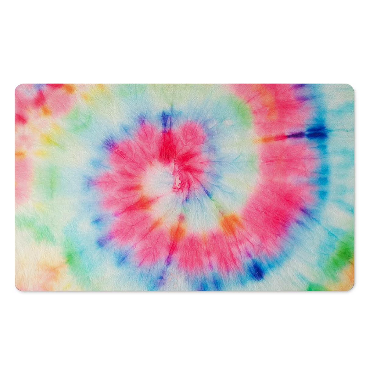 Rainbow Tie Dye Print Door Mat-grizzshop