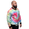 Rainbow Tie Dye Print Men's Bomber Jacket-grizzshop