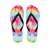 Rainbow Tie Dye Print Men's Flip Flops-grizzshop