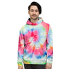 Rainbow Tie Dye Print Men's Hoodie-grizzshop