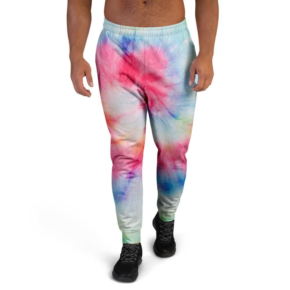 Rainbow Tie Dye Print Men's Joggers-grizzshop
