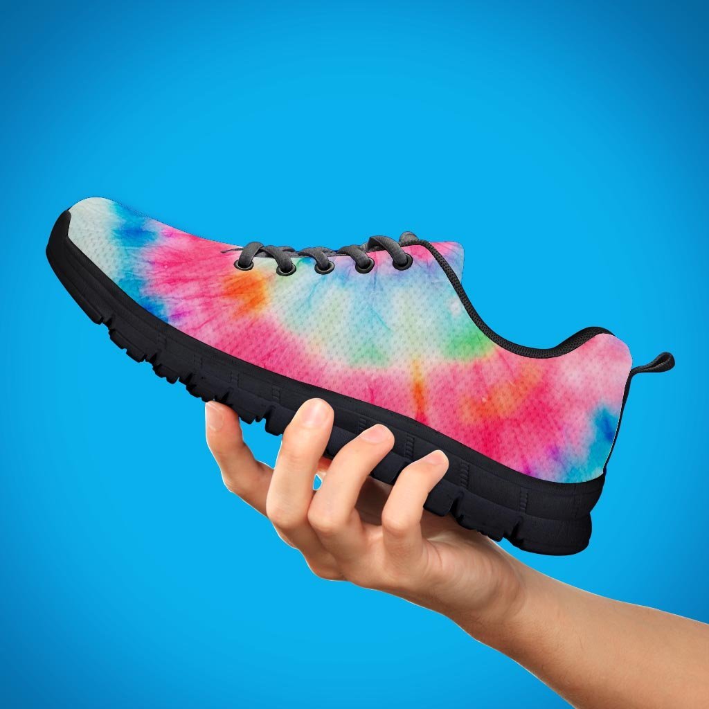 Rainbow Tie Dye Print Men's Sneakers-grizzshop