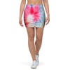 Rainbow Tie Dye Print Mini Skirt-grizzshop