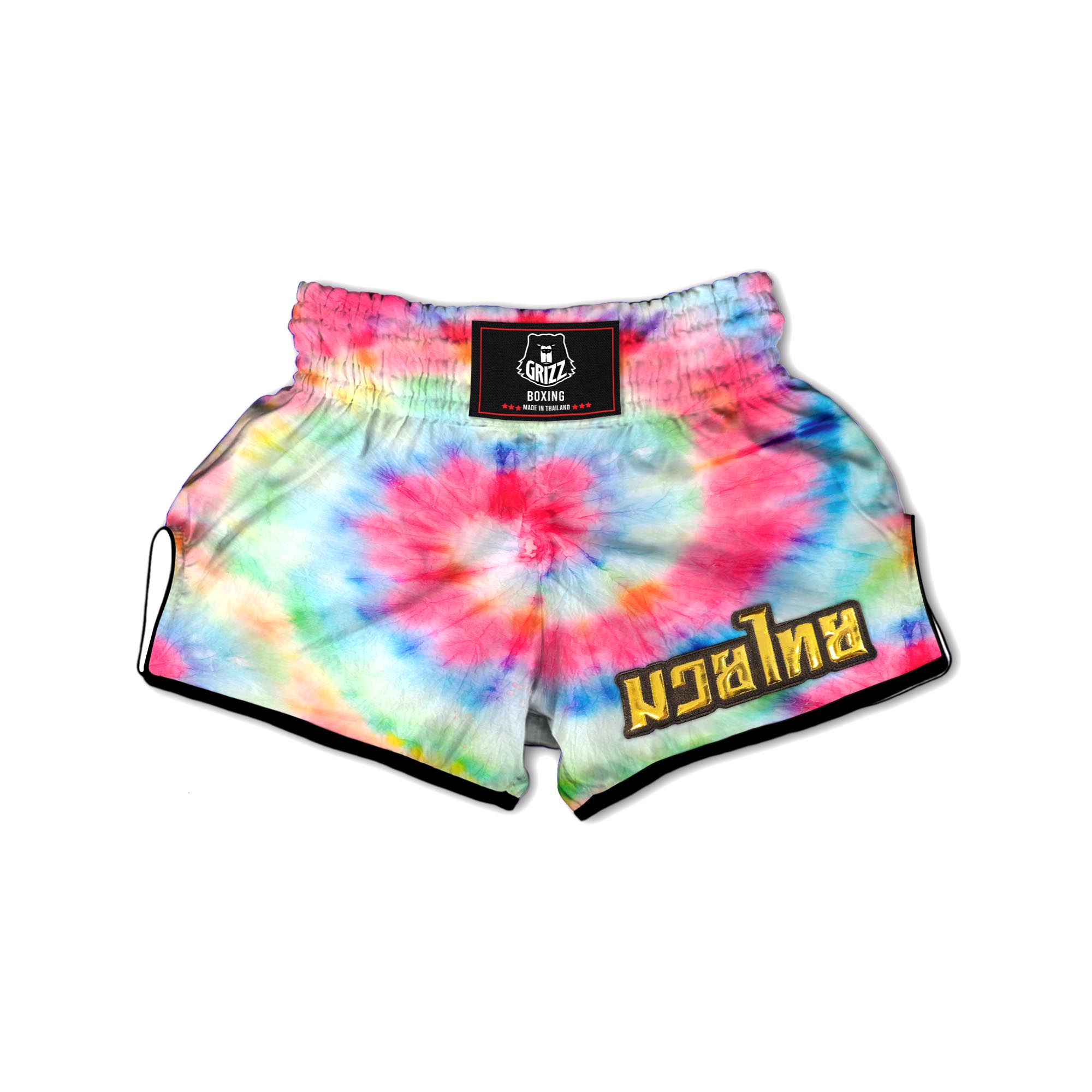 Rainbow Tie Dye Print Muay Thai Boxing Shorts-grizzshop