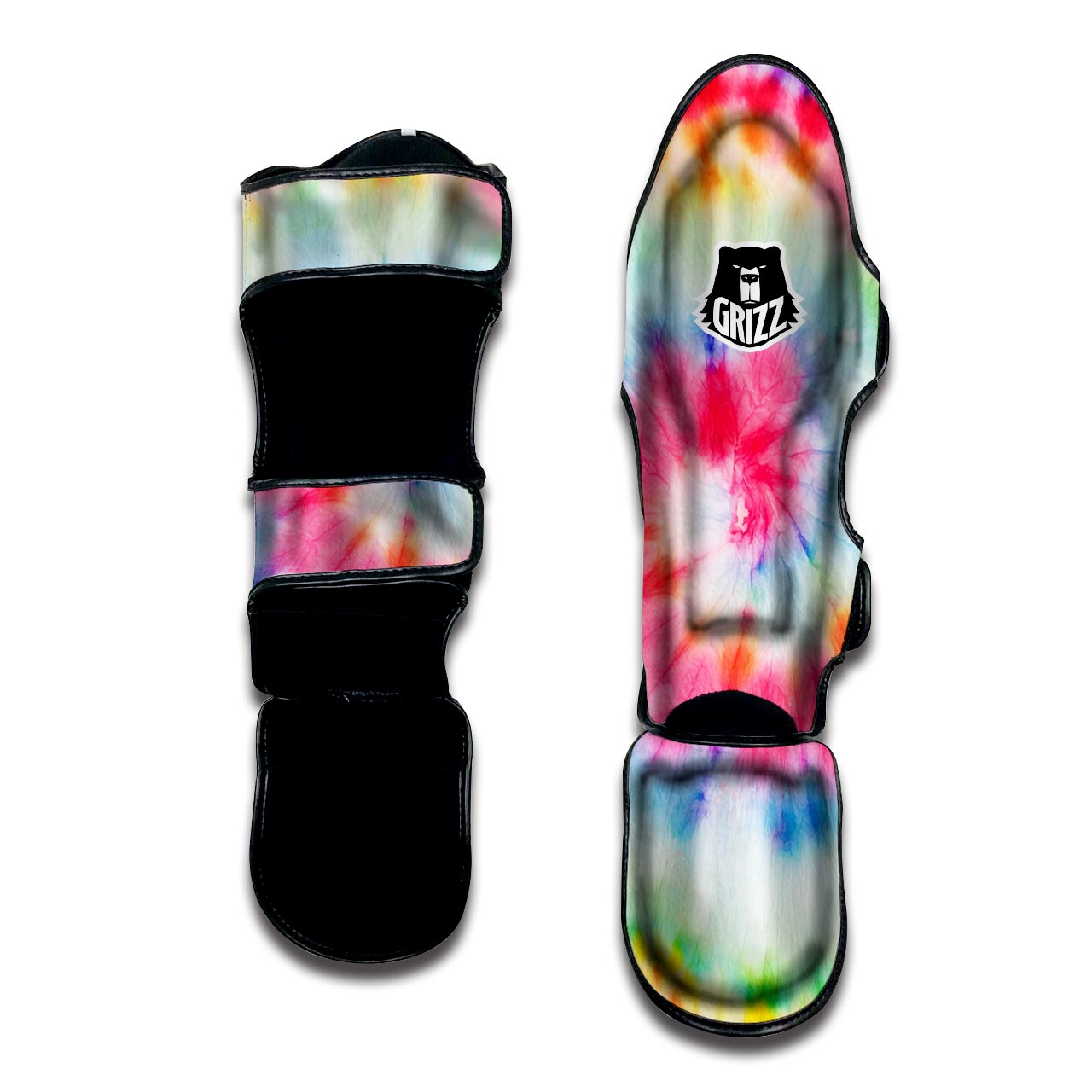 Rainbow Tie Dye Print Muay Thai Shin Guard-grizzshop